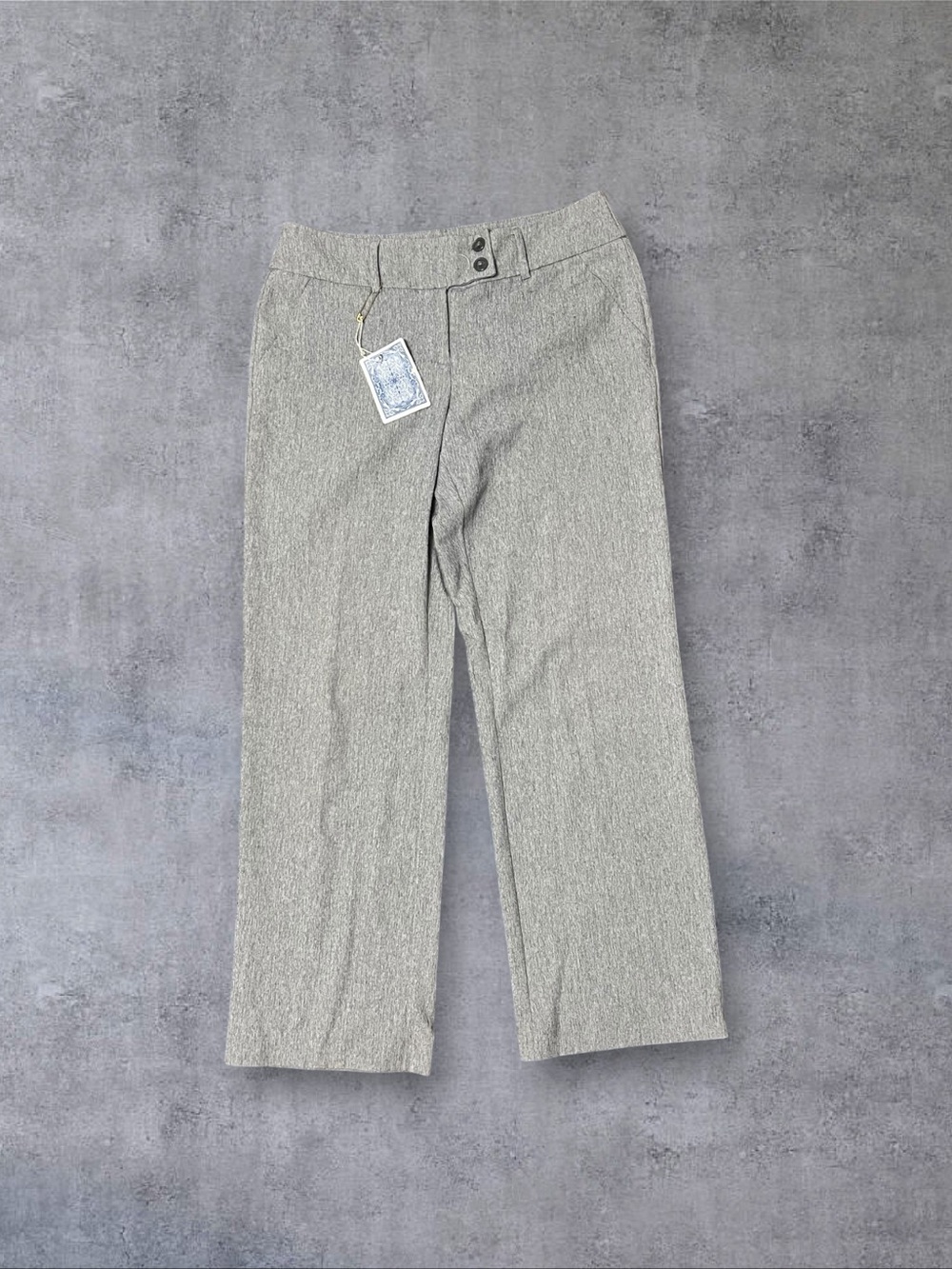Vintage 2000s y2k Heather Gray Apt 9 Sz 10 Wide Leg Trousers